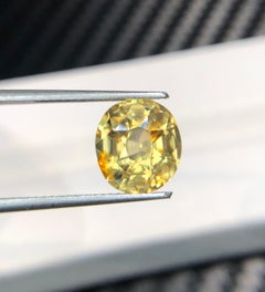 Natural Yellow Zircon Oval Cut 5.10Carat Loose Gemstone for Ring from Cambodia