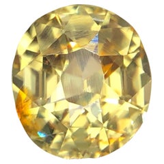 Natural Yellow Zircon Oval Cut 5.10Carat Loose Gemstone for Ring from Cambodia