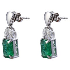 Boucles d'oreilles en or 14 carats avec diamants naturels de Zambie