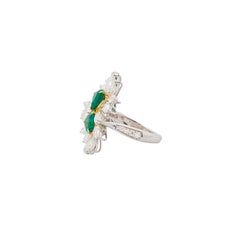 Natural Zambian Emerald 1.86cts & Diamond 2.95cts Ring in 18k Gold