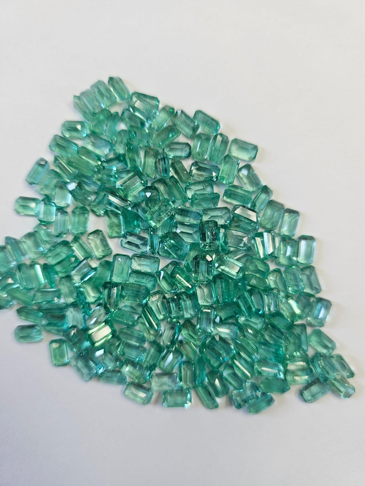 Emerald Cut Natural Zambian Emerald 5x3MM Green Emerald 10 Pieces wholesaler Lot Gemstone For Sale