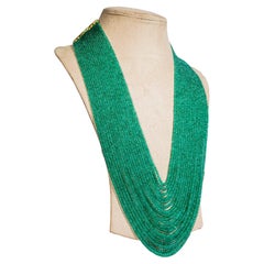 Natural Zambian Emerald Beads in 18 lines