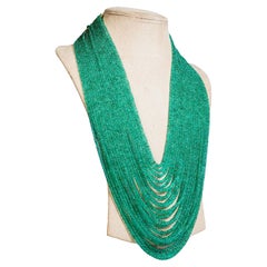 Natural Zambian Emerald Beads in 20 lines
