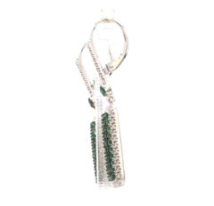Natural 1.92cts Zambian Emerald & 0.81cts Diamond Earring in 18k Gold