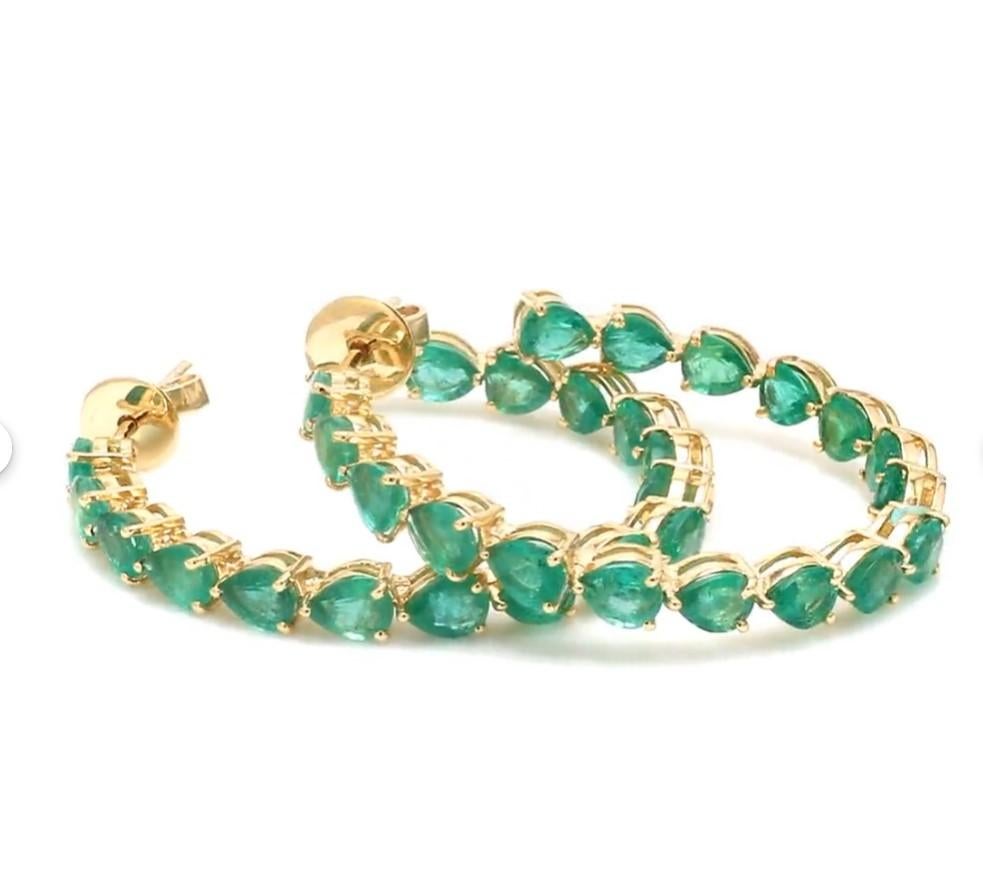 Orecchino a cerchio grande con smeraldo reale a forma di pera, oro  Nature 5x4MM 10CTW smeraldo perla orecchino d'oro  Orecchini a cerchio con smeraldo a forma di pera, oro

DETTAGLI DEGLI ORECCHINI :
Diametro dell'orecchino: 40MM (1.60MM)
✦ Stile