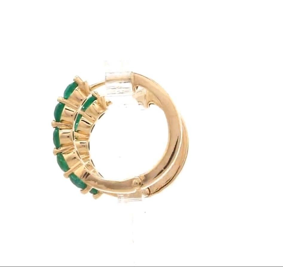 Natural Zambian emerald earringin 14k gold en Nuevo estado para la venta en jaipur, IN