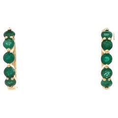 Natural Zambian emerald earringin 14k gold