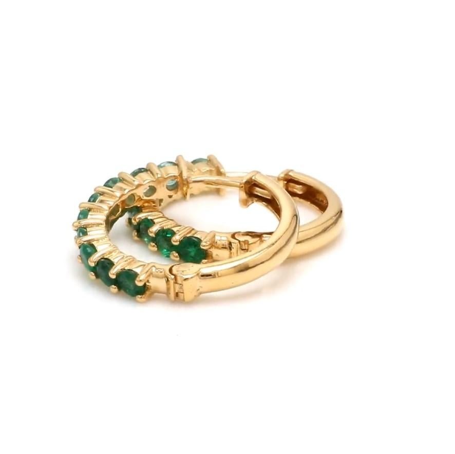 Taglio Asscher Orecchini con smeraldo naturale dello Zambia in oro 14k in vendita