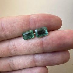 Natural Zambian Emerald Pair 2.20ct & 2.10ct