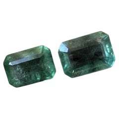Natural Zambian Emerald Pair 2.20ct & 2.10ct