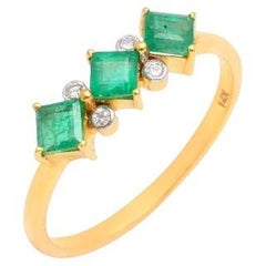Natural Zambian Emerald Ring 14K gold