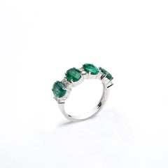 Natural Zambian emerald ring 3 Carats and 0.42 cents in 14k gold