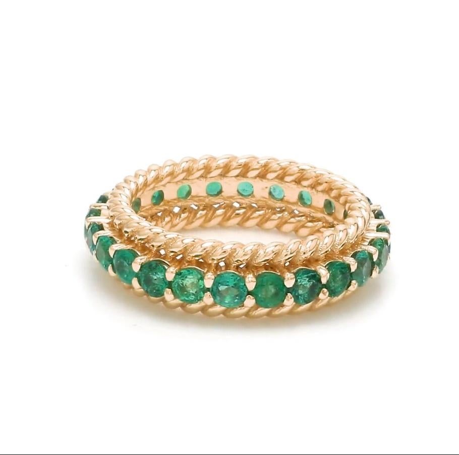 Art Deco Smaragd Ewigkeit Band Ring Gold  Natürlicher Smaragd Vintage Ring Gold  Ring mit Smaragdschliff für die Ewigkeit  Twist Draht Smaragd Ring Gold

STEIN DETAILS :
✦ Edelstein : Smaragd
✦ Edelsteinart : Natürlich
✦ Größe des Edelsteins: 2.50