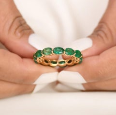 Natural Zambian Emerald Ring, 7-8ct in 18K Gold