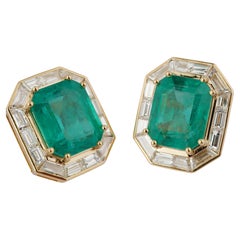 Natural Zambian high quality diamond earring in 18k gold