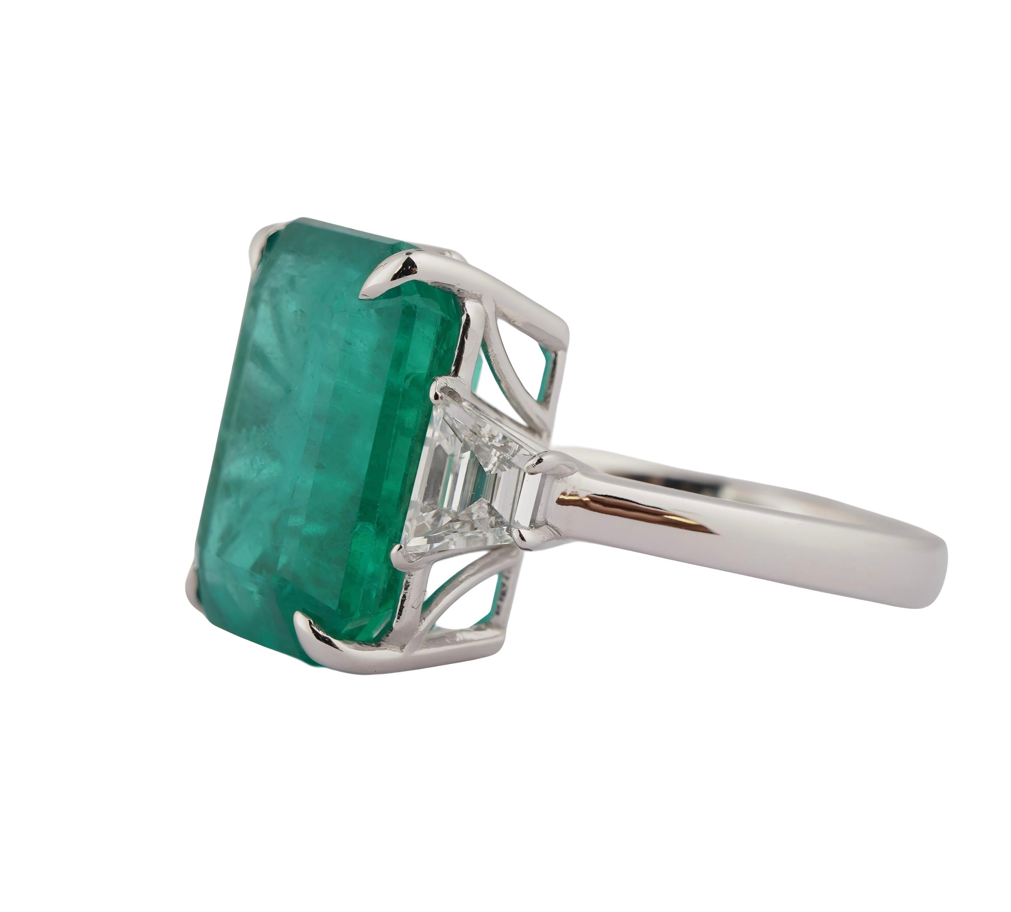 Natural Zambian high quality diamond ring in 18k gold (Asscher-Schliff) im Angebot
