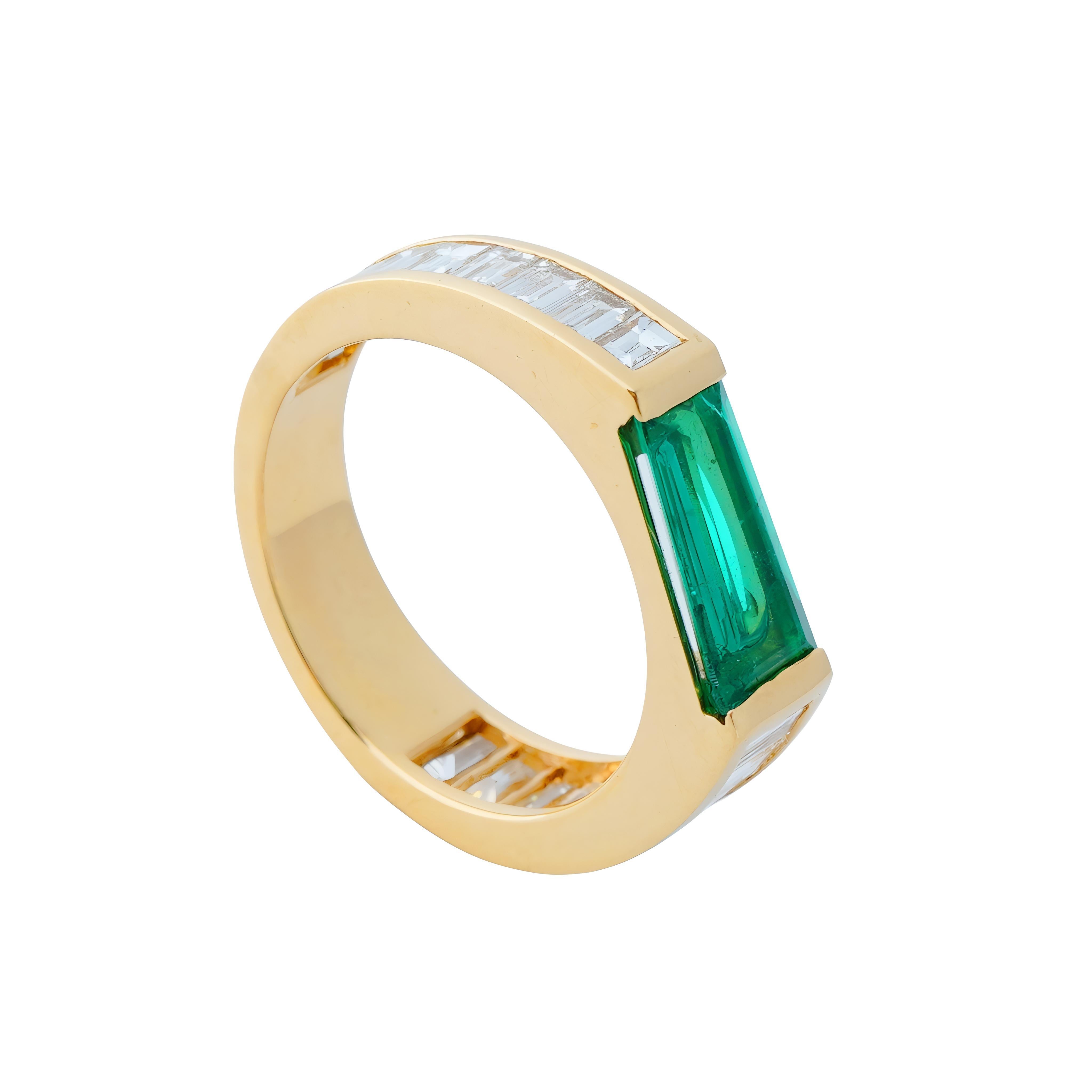 Natural Zambian high quality diamond ring in 18k hold (Asscher-Schliff) im Angebot