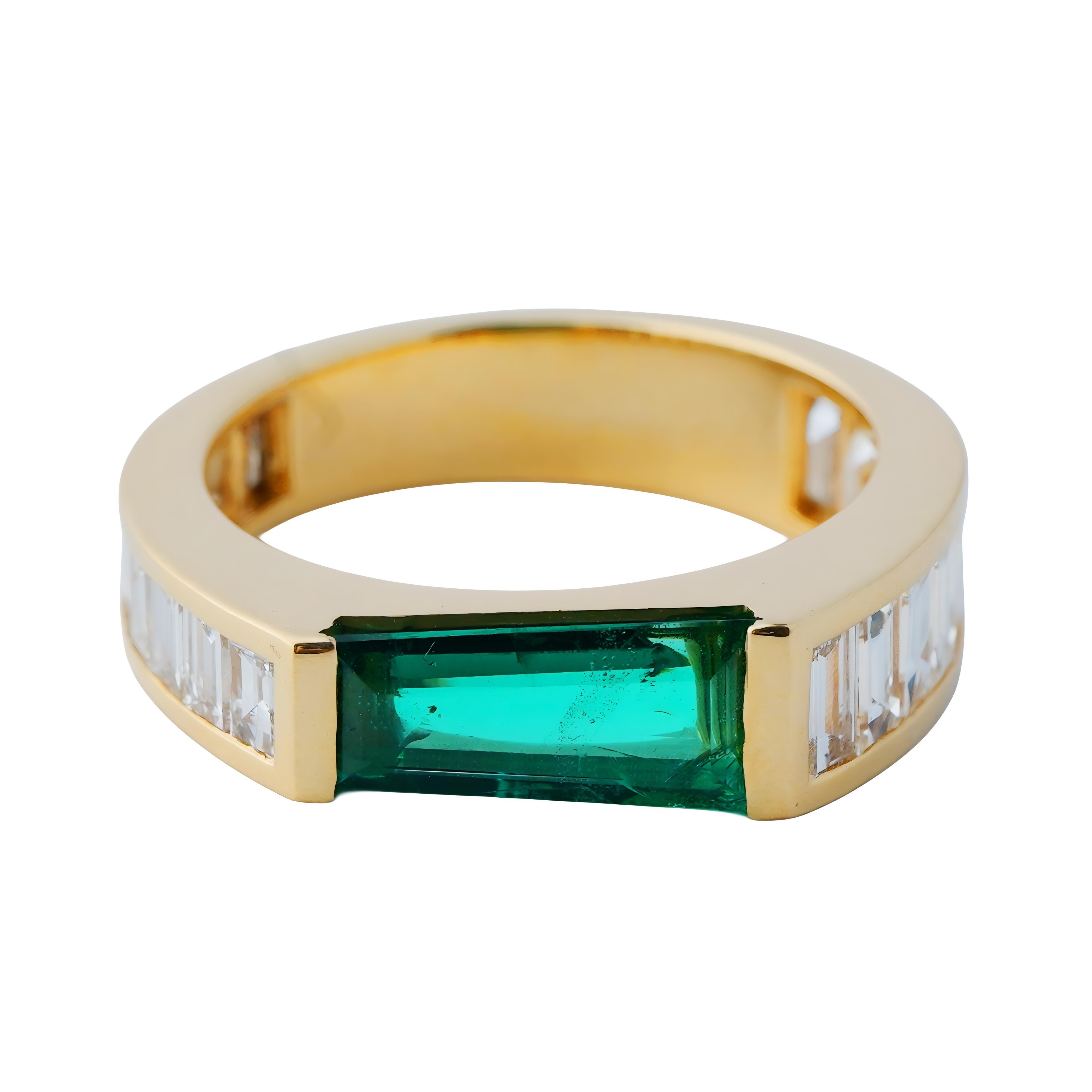 Natural Zambian high quality diamond ring in 18k hold Damen im Angebot