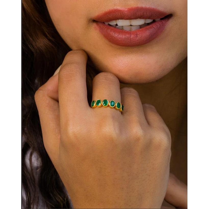 Zambiano natural  Anillo Esmeralda oro 14K en Nuevo estado para la venta en jaipur, IN