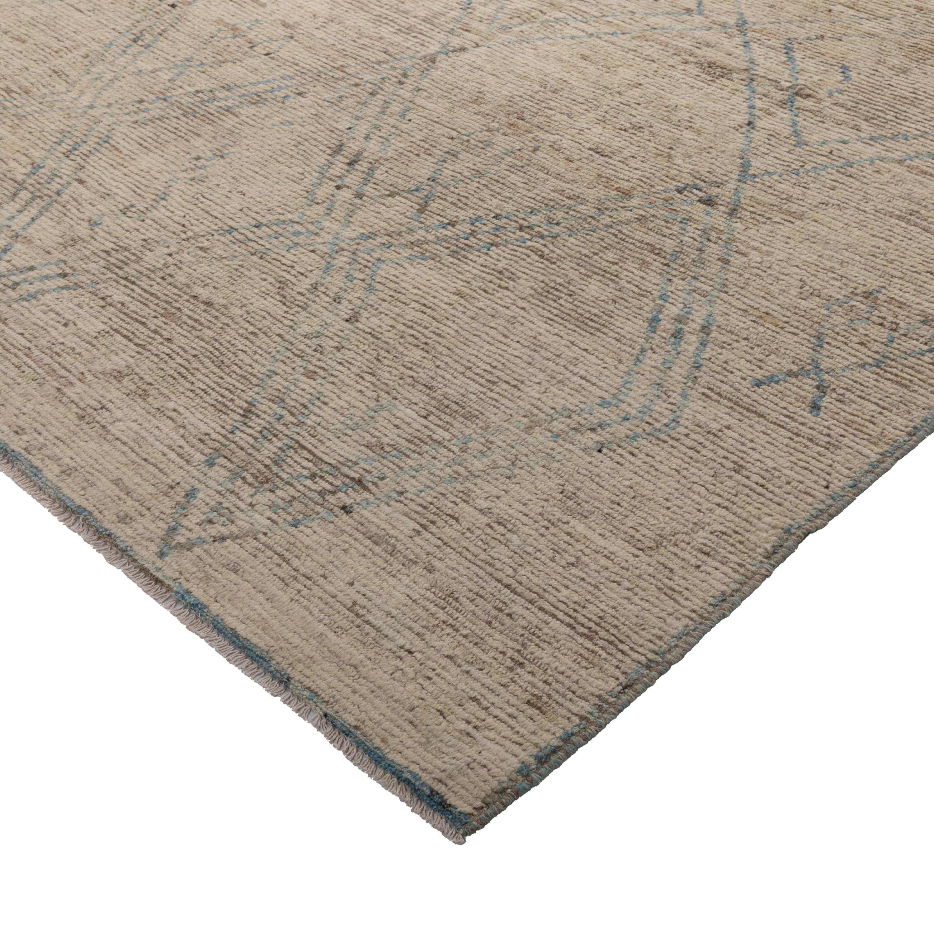 Mid-Century Modern abc carpet Natural Zameen Transitional Wool Rug - 8'4