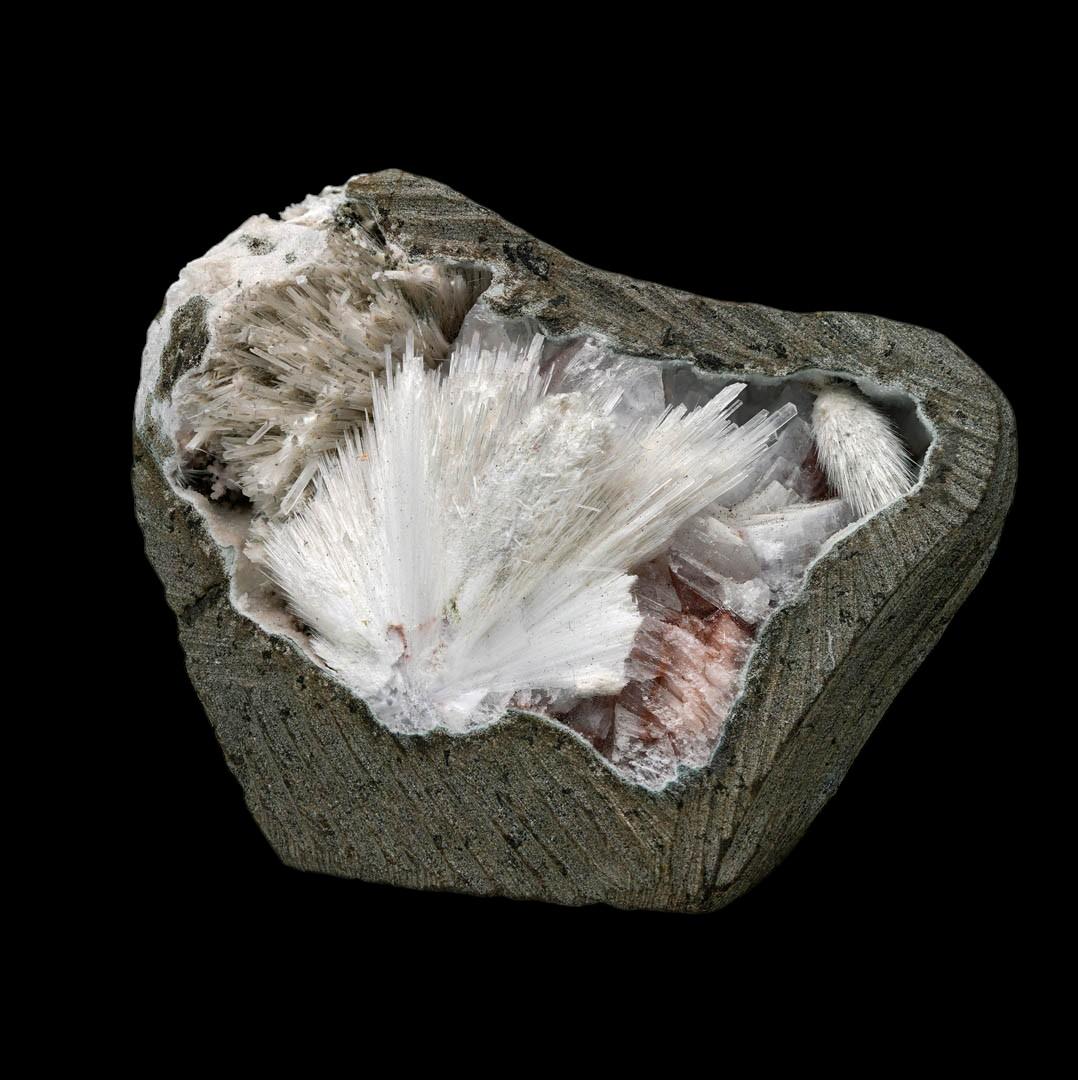 Zeolite Geode With Scolecite and Heulandite For Sale 2