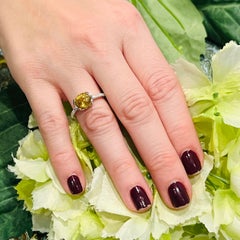 Natural Zircon Diamond Ring 6.5 14k White Gold 3.5 TCW Certified