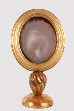 Naturalia agate specimen, with candle holder, Italy 1880.