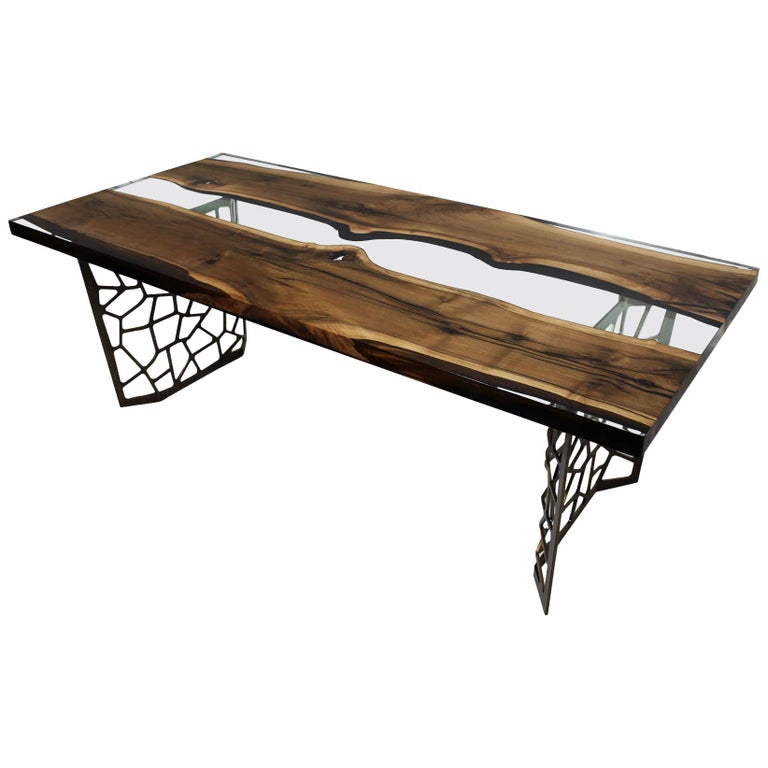 Primitive 220 Epoxy Resin Dining Table With Voronoi Base
