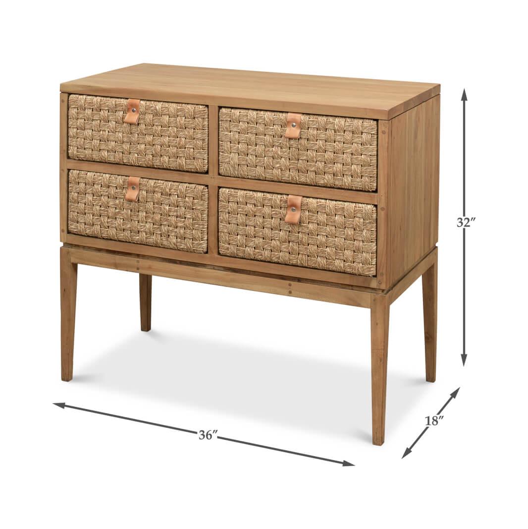 Naturalist Woven Drawer Chest For Sale 1