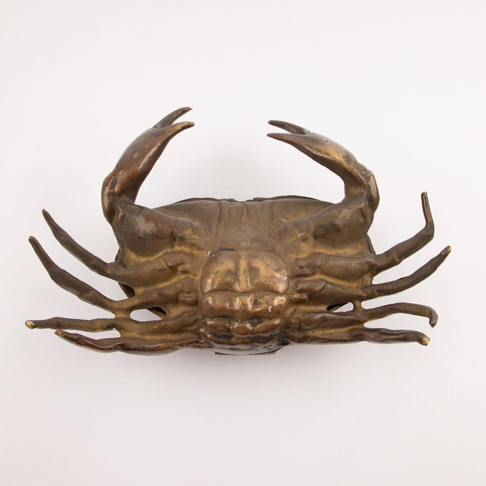 Naturalistische Bronze Krabben Form Scharnierkasten, Anfang 20. Jahrhundert im Angebot 2