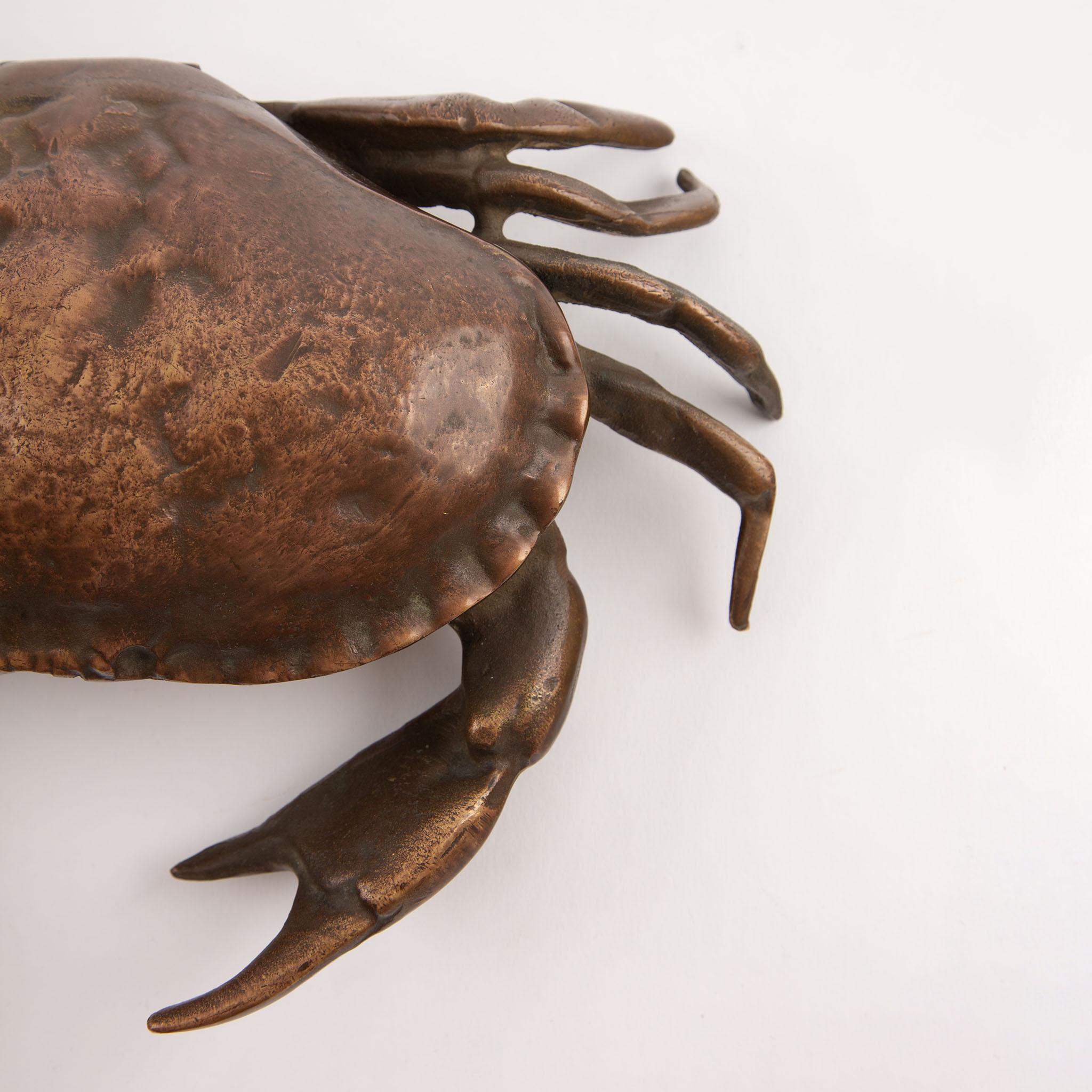 Naturalistische Bronze Krabben Form Scharnierkasten, Anfang 20. Jahrhundert im Angebot 3