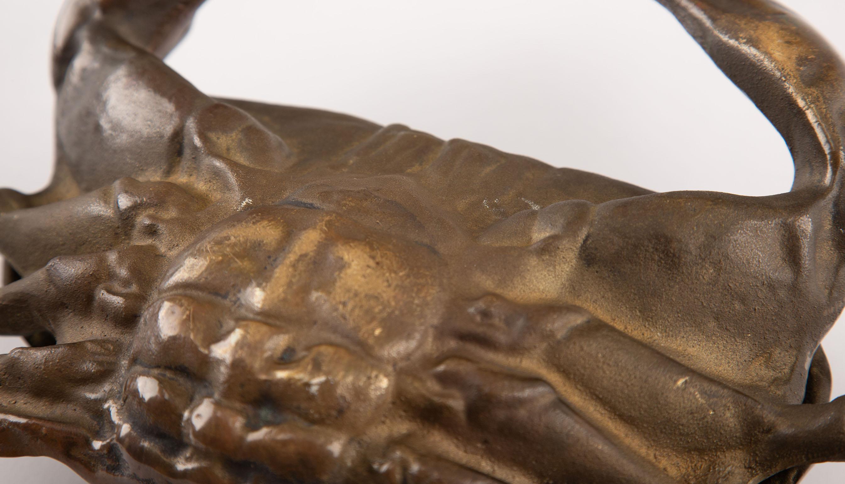 Naturalistische Bronze Krabben Form Scharnierkasten, Anfang 20. Jahrhundert im Angebot 4