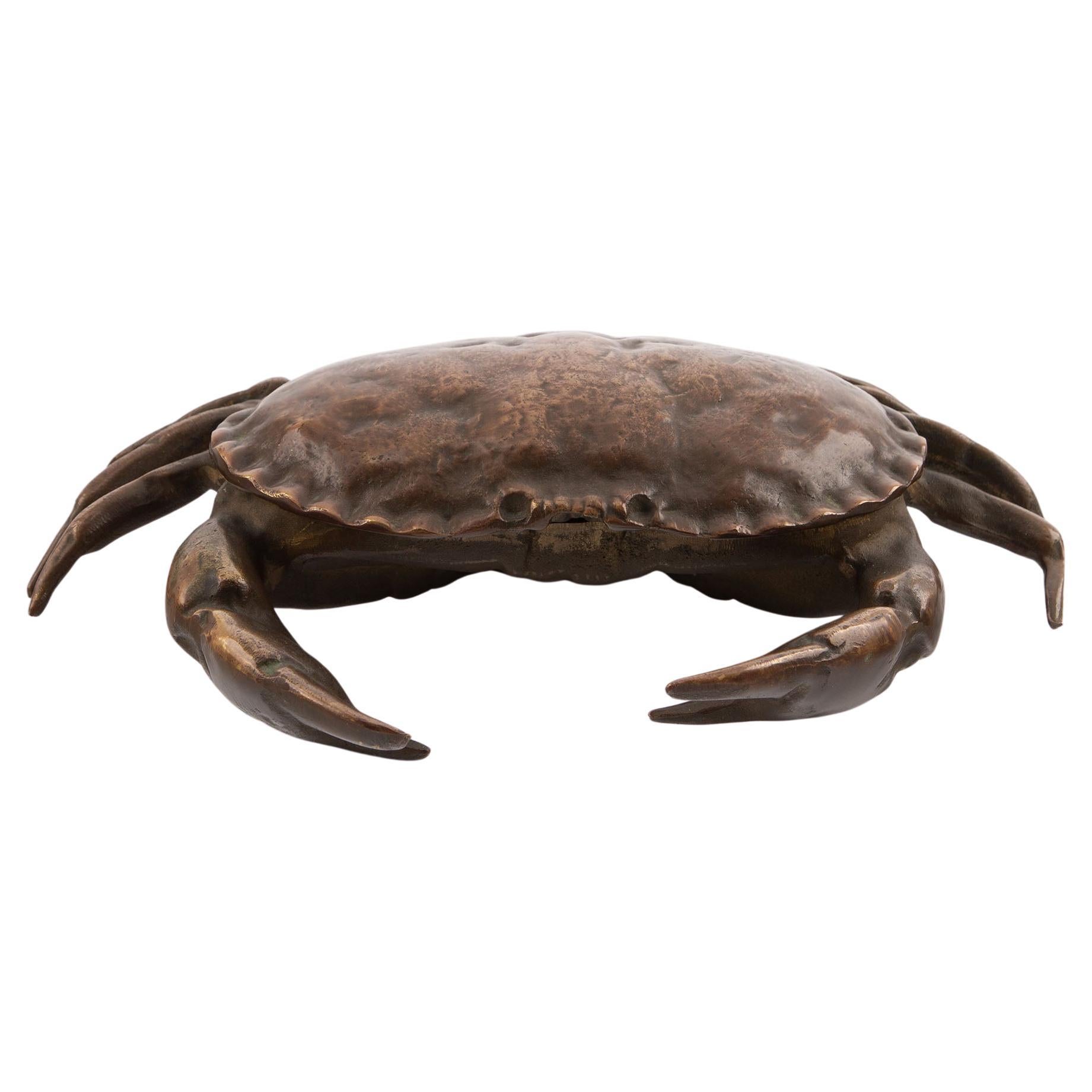 Naturalistische Bronze Krabben Form Scharnierkasten, Anfang 20. Jahrhundert im Angebot
