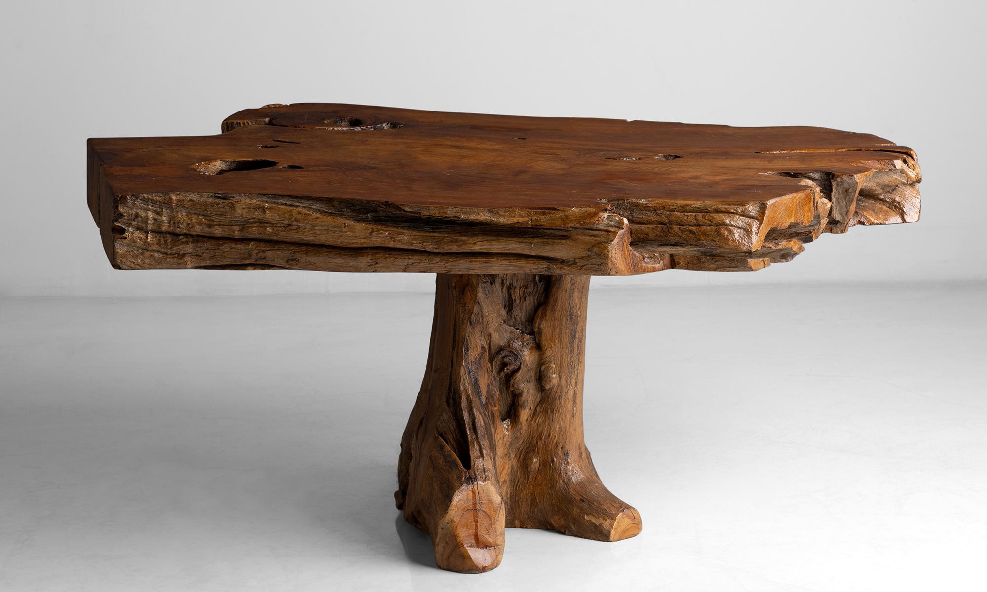 Naturalistic coffee table.

France Circa 1960.

Beautiful organic form with rich patina.

Measures: 40.5
