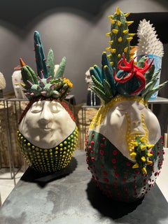 Naturalistic Contemporary Pop Centerpiece Handmade in Italy Without Mold, 2023