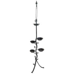 Naturalistic Plant Stand Floor Lamp attributed to Salterini