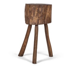 Naturally Bleached Butcher Block Side Table