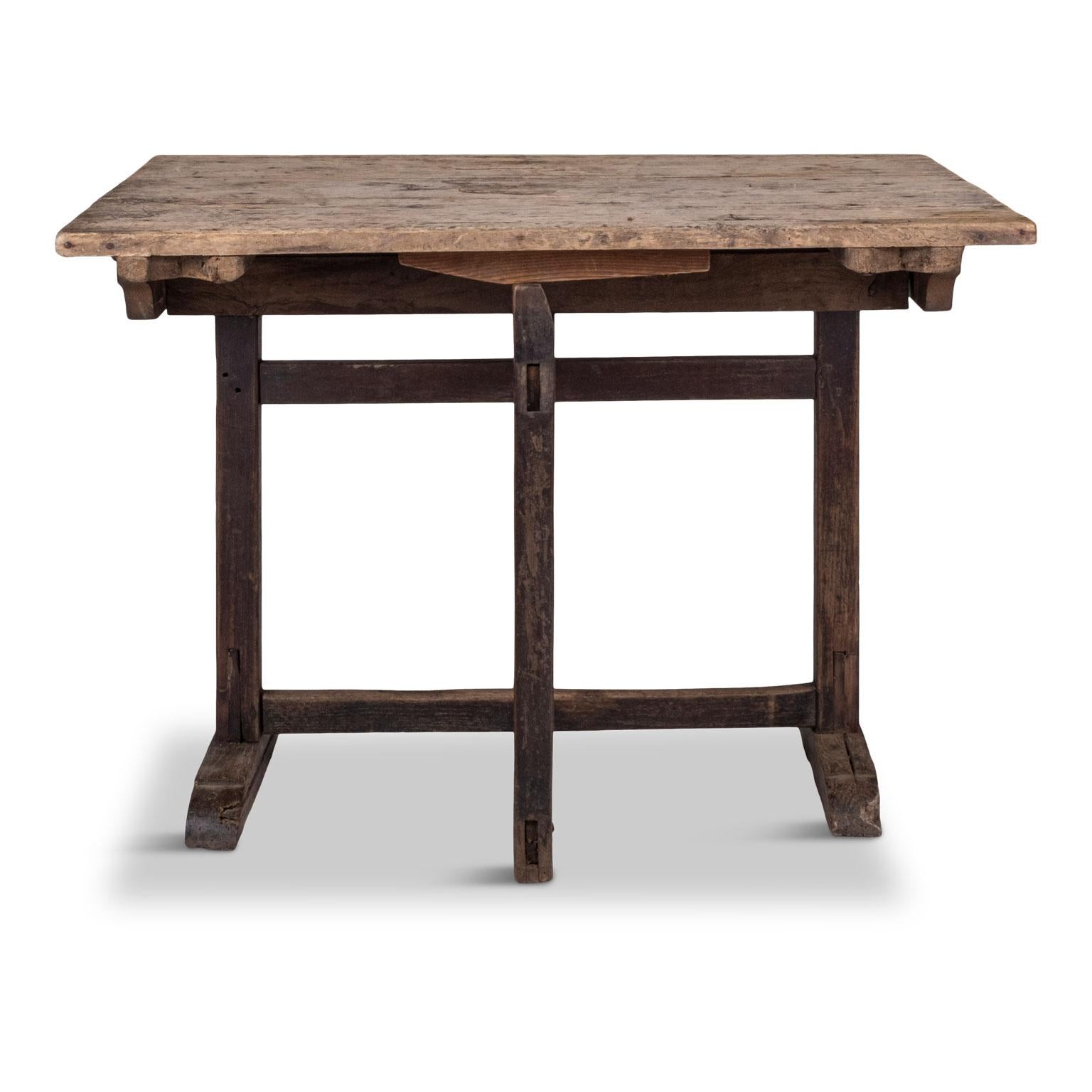 French Provincial Naturally Bleached Oak Wine Tasting Table