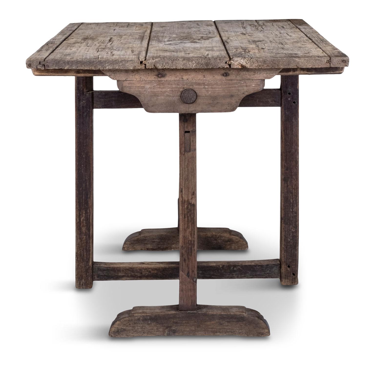 French Naturally Bleached Oak Wine Tasting Table