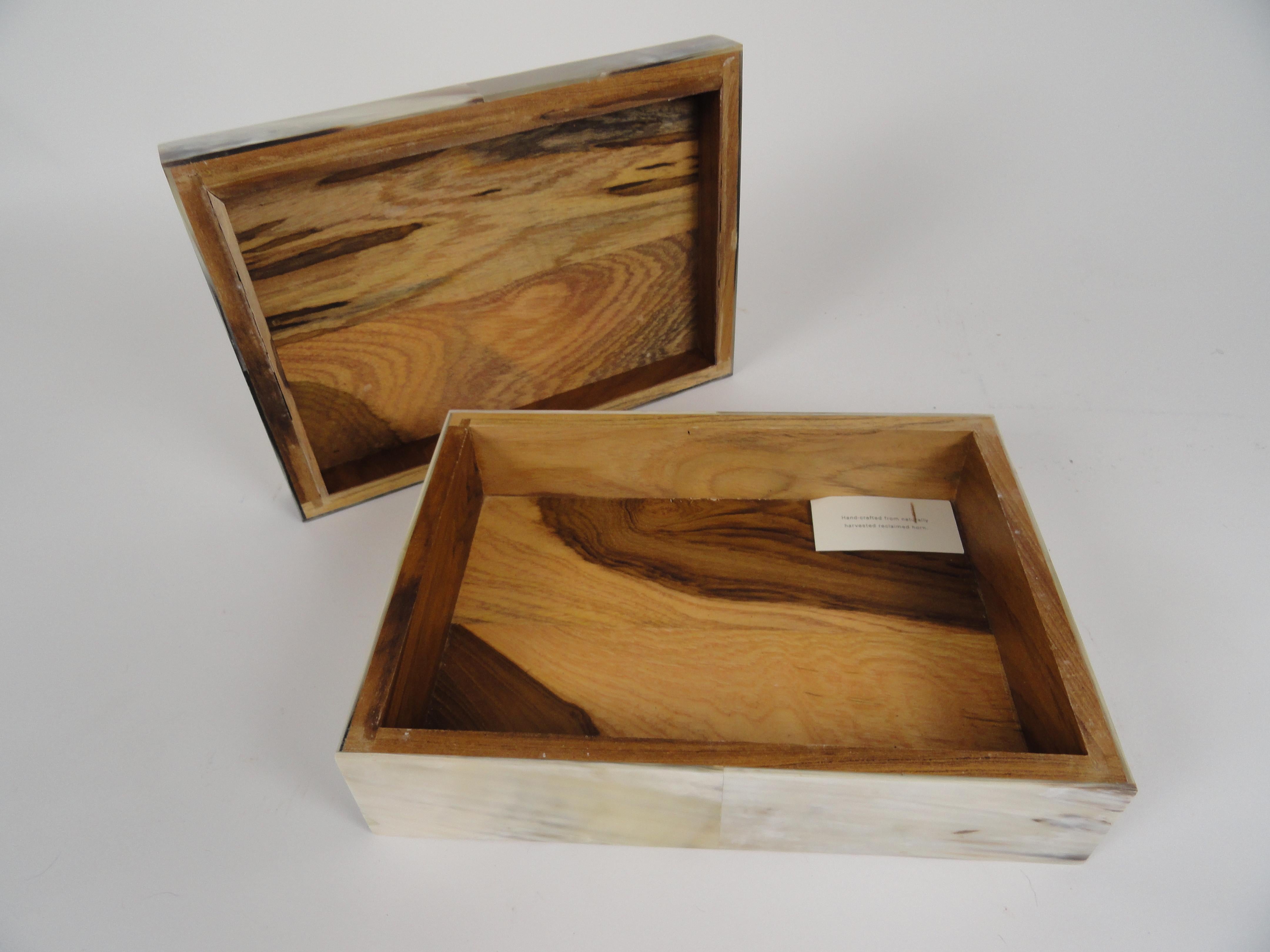 20th Century Naturally Harvested Reclaimed Horn Box For Sale