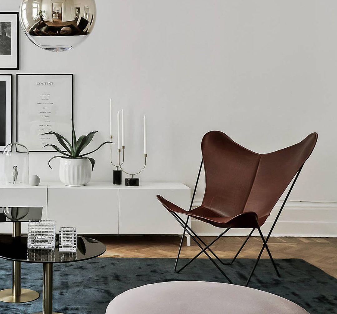 Patiné Chaise en trifolium nature et acier d'OxDenmarq en vente