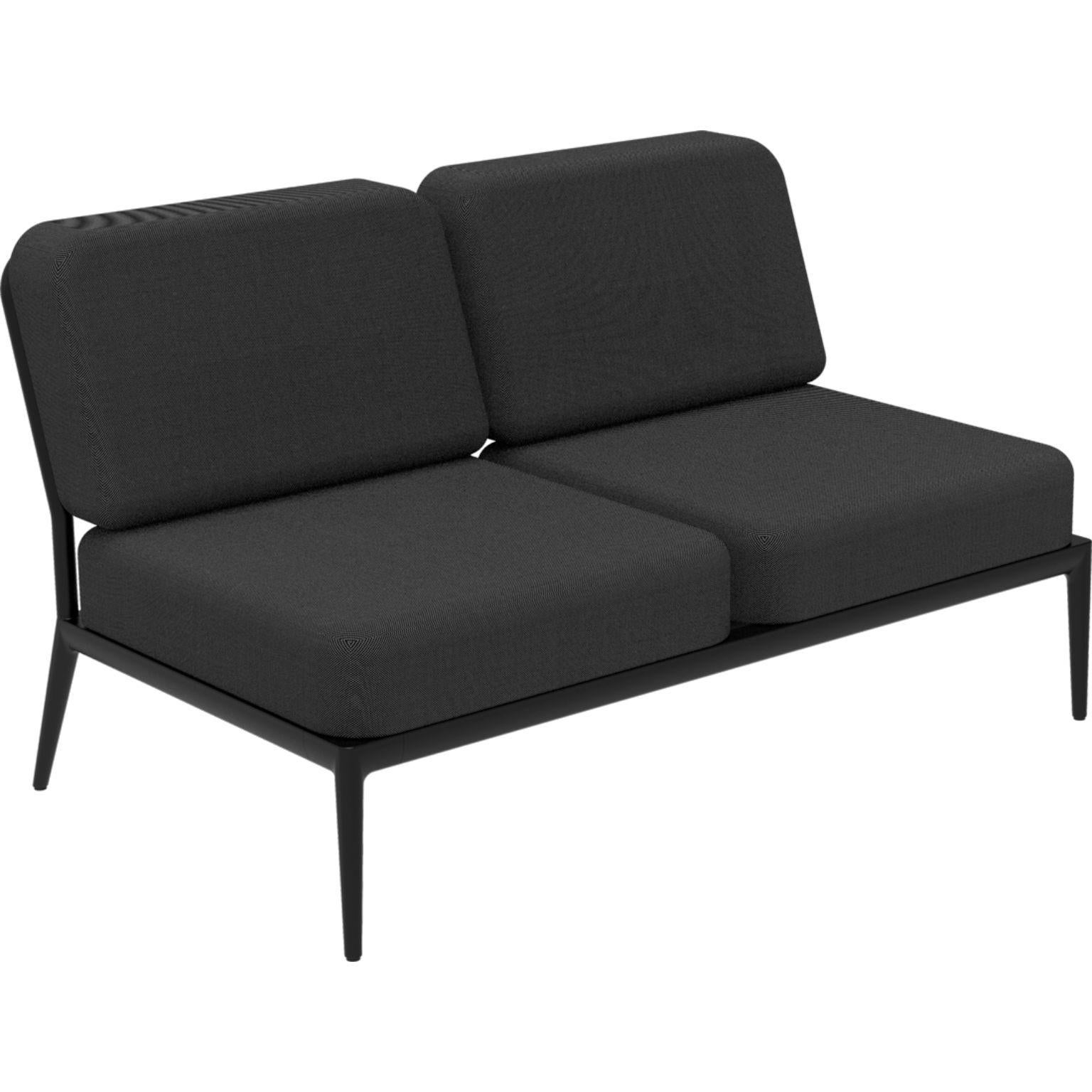 Nature Black Double Central Modular Sofa by MOWEE
Dimensions: D83 x W136 x H81 cm (seat height 42 cm).
Material: Aluminum and upholstery.
Weight: 27 kg.
Also available in different colors and finishes. 

An unmistakable collection for its