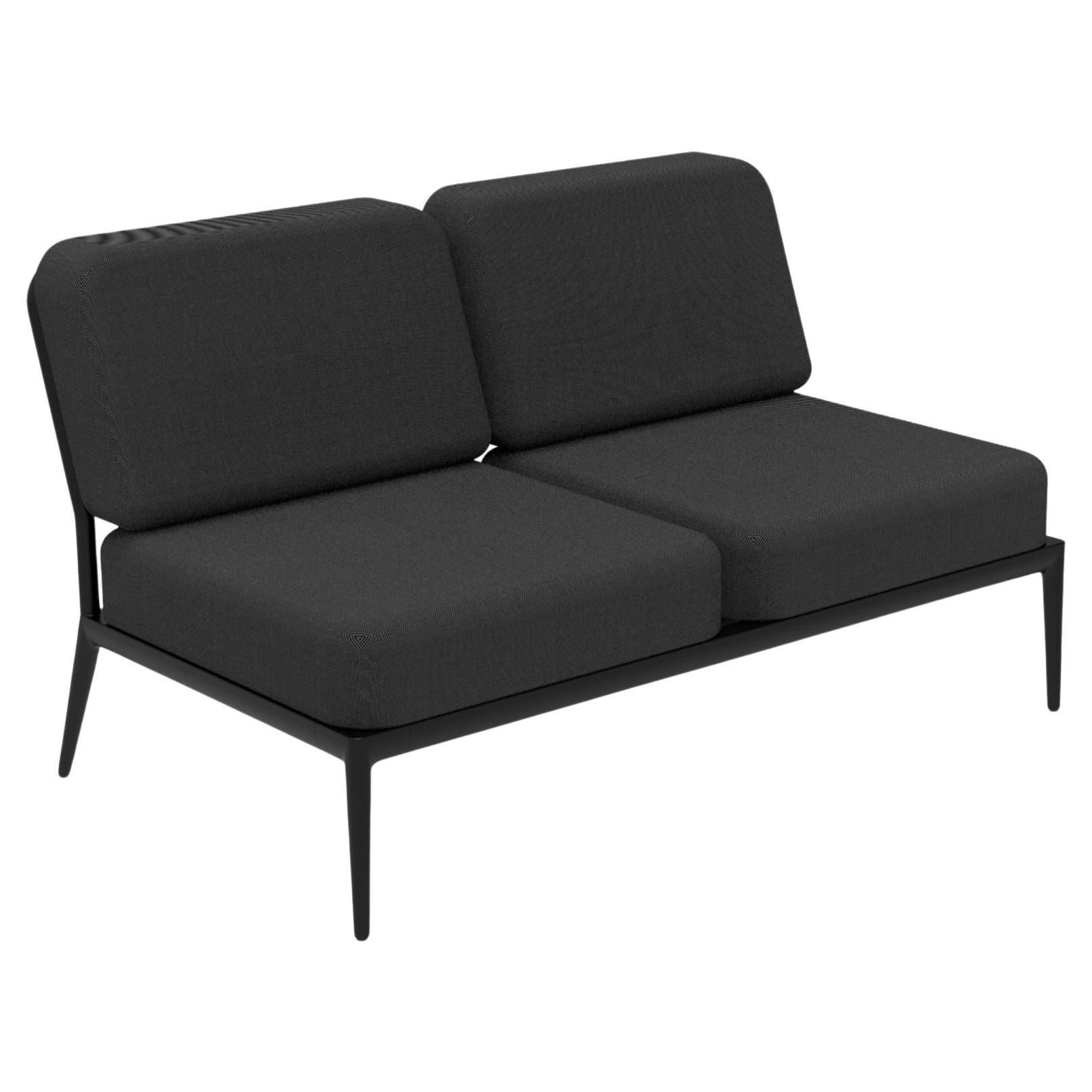 Schwarzes, modulares Nature-Sofa mit doppelter Zentrale von Mowee