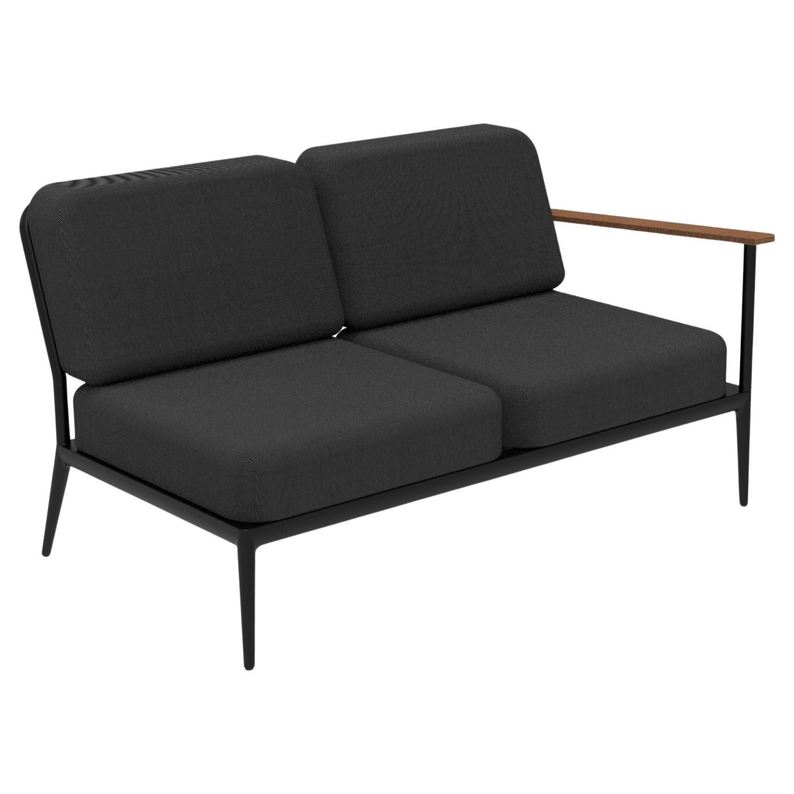 Nature Black Double Left Modular Sofa by MOWEE