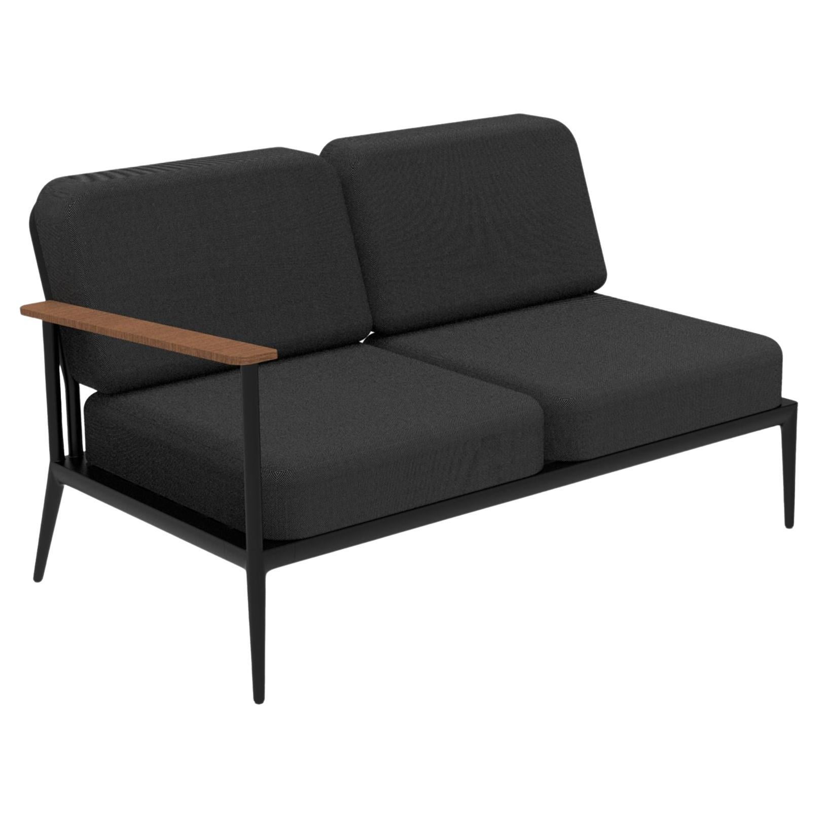 Nature Black Double Right Modular Sofa by Mowee For Sale