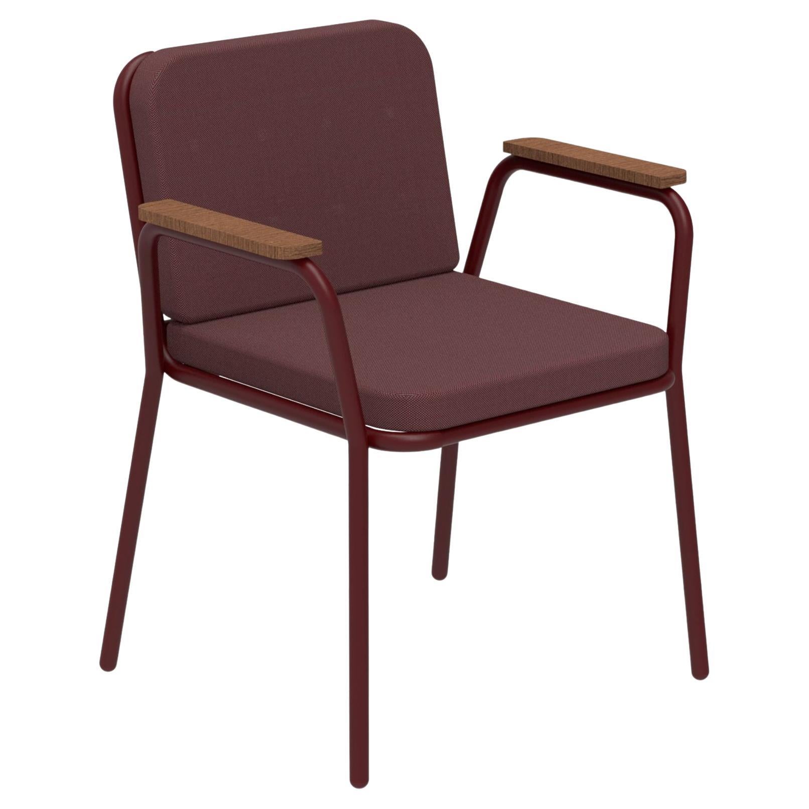 Nature Burgundy Armchair by Mowee For Sale