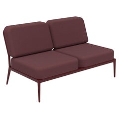 Nature Burgundy Double Central Modular Sofa by MOWEE
