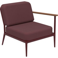Nature Burgundy Left Modular Sofa by Mowee
