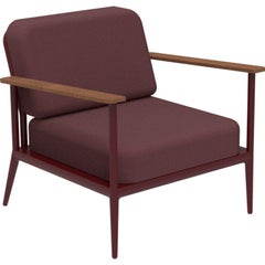 Nature Burgundy Longue Chair by MOWEE