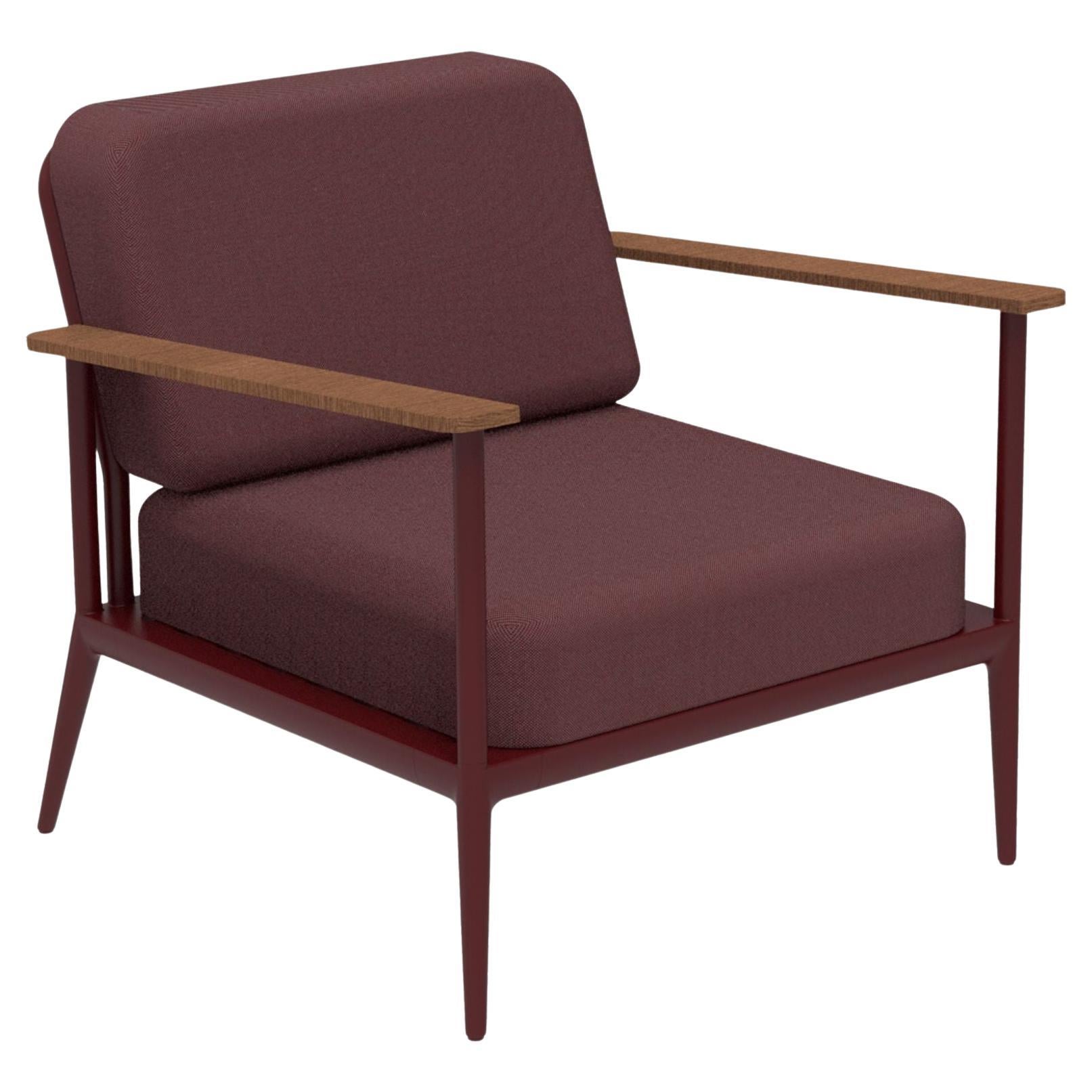 Nature Burgundy Longue Chair by MOWEE For Sale